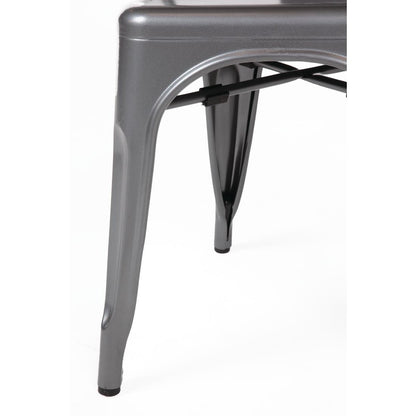 GL329 Bolero Bistro stalen stoel grijs (4 stuks)