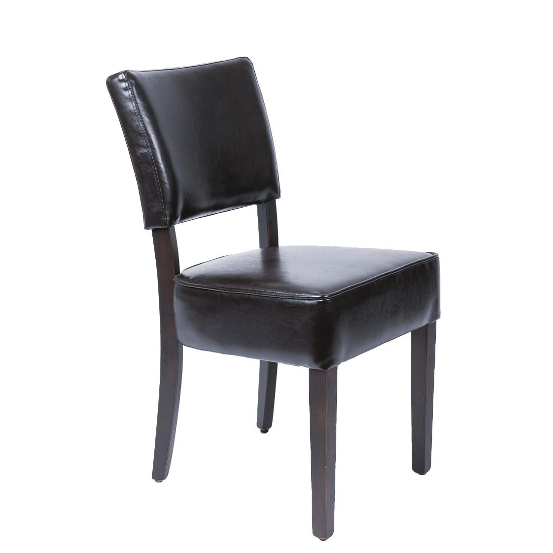GF957 Bolero robuuste kunstlederen stoel donkerbruin (2 stuks)