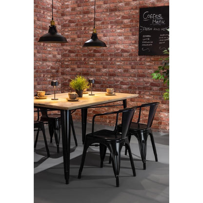 HZ806 Bolero Bistro Curve Armstoelen Zwart (4 stuks)