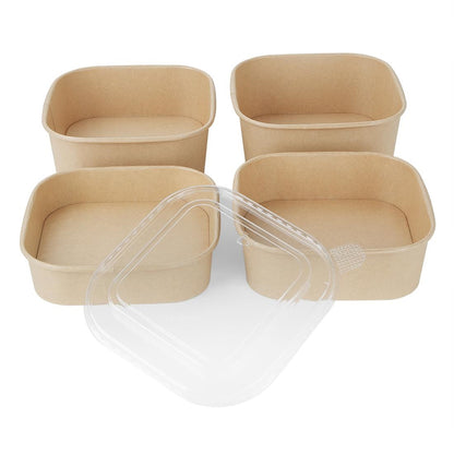 HW017 Fiesta Recycleerbare Vierkante Container Basissen 1200ml (300 stuks)