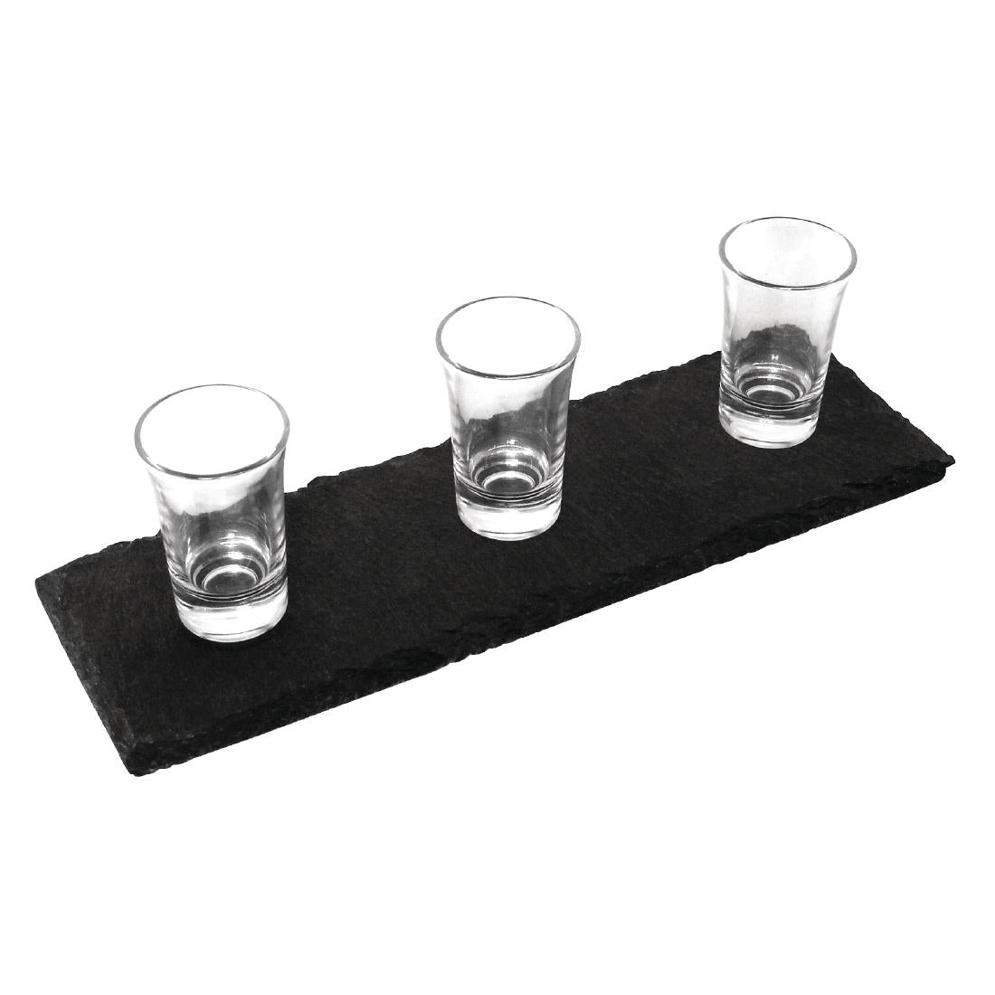 CK408 Olympia leistenen serveerplankjes 30x10cm (4 stuks)
