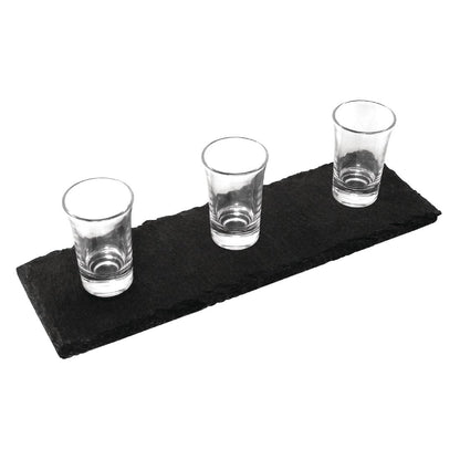 CK408 Olympia leistenen serveerplankjes 30x10cm (4 stuks)