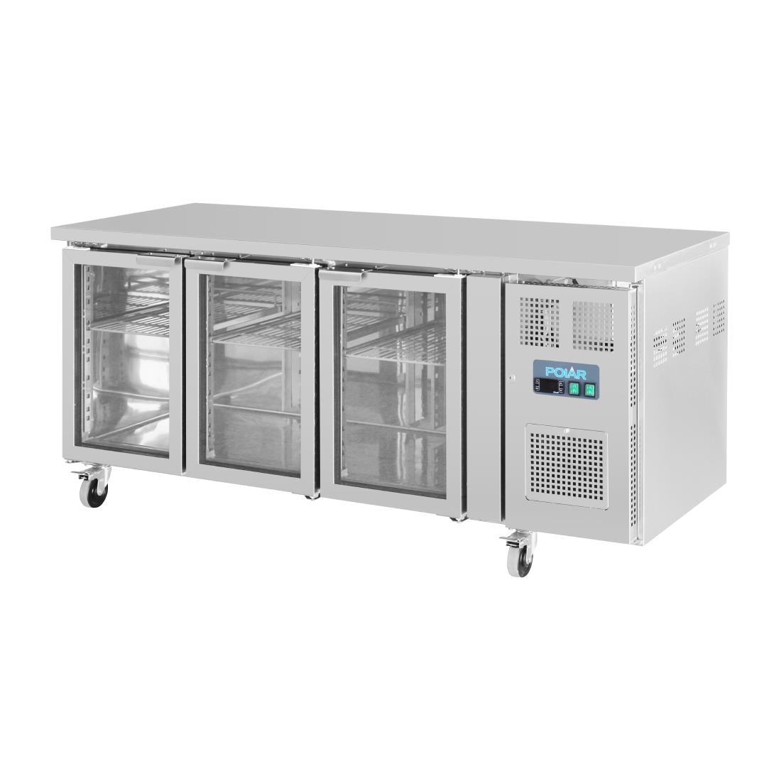 UA024 Polar U-serie premium driedeurs displaykoeling laag model 358Ltr