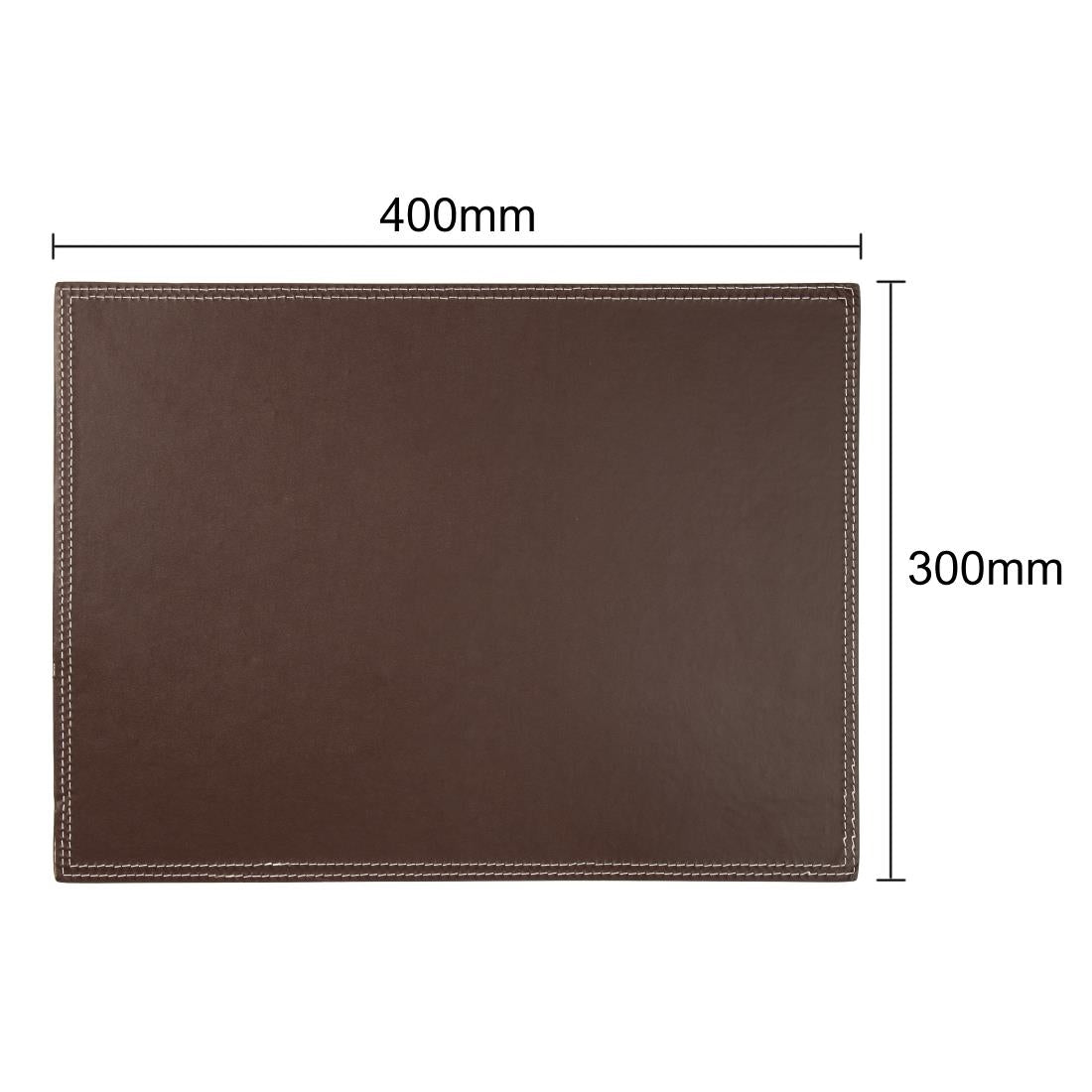 CE298 Olympia kunstlederen placemat bruin 40x30cm