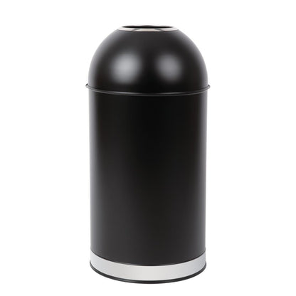 CW954 Bolero zwart stalen afvalbak met open deksel