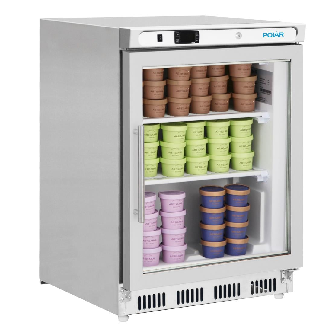 PC008 Polar C-Series Onderbouw RVS Display Vrieskast