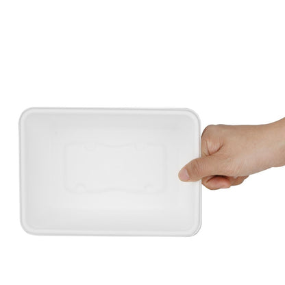 HW035 Fiesta Composteerbare Bagasse Voedselcontainer Bases 800ml (100 stuks)