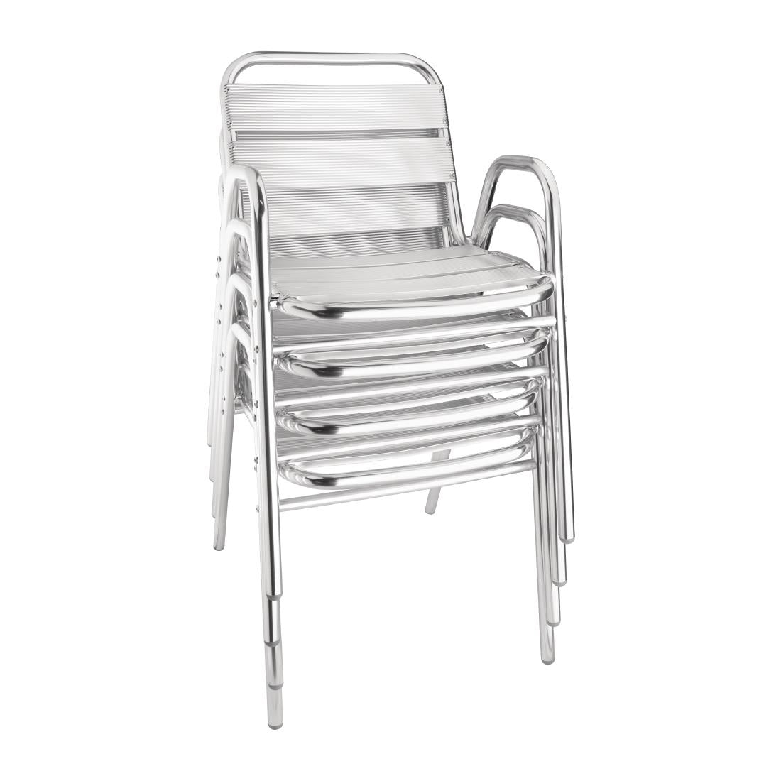 U501 Bolero stapelbare aluminium stoelen (4 stuks)