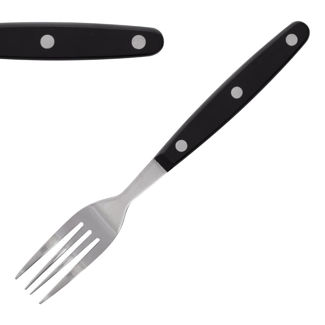 C135 Olympia steakvork zwart heft per (12 stuks)