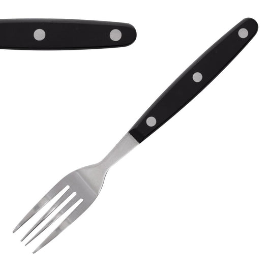 C135 Olympia steakvork zwart heft per (12 stuks)