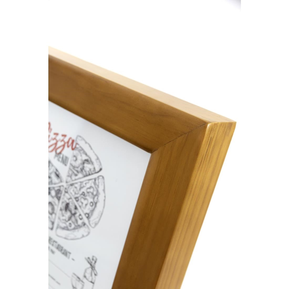 CU938 Securit Teak wit LED informatie 4xA4 display (excl paal en voet)