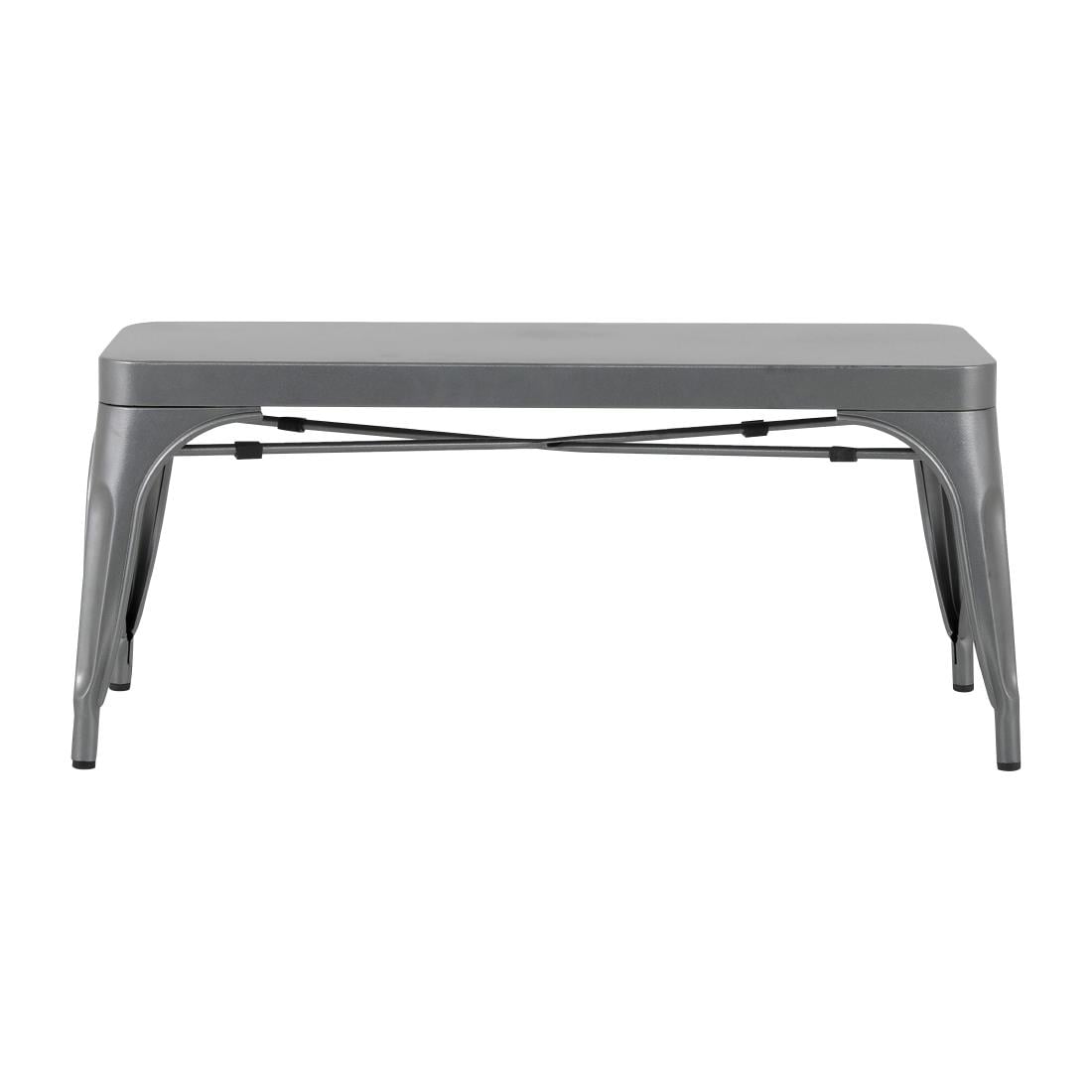 JA329 Bolero Bistro Metalen Bank Donkergrijs 1000mm (2 stuks)