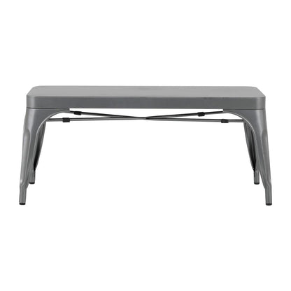JA329 Bolero Bistro Metalen Bank Donkergrijs 1000mm (2 stuks)