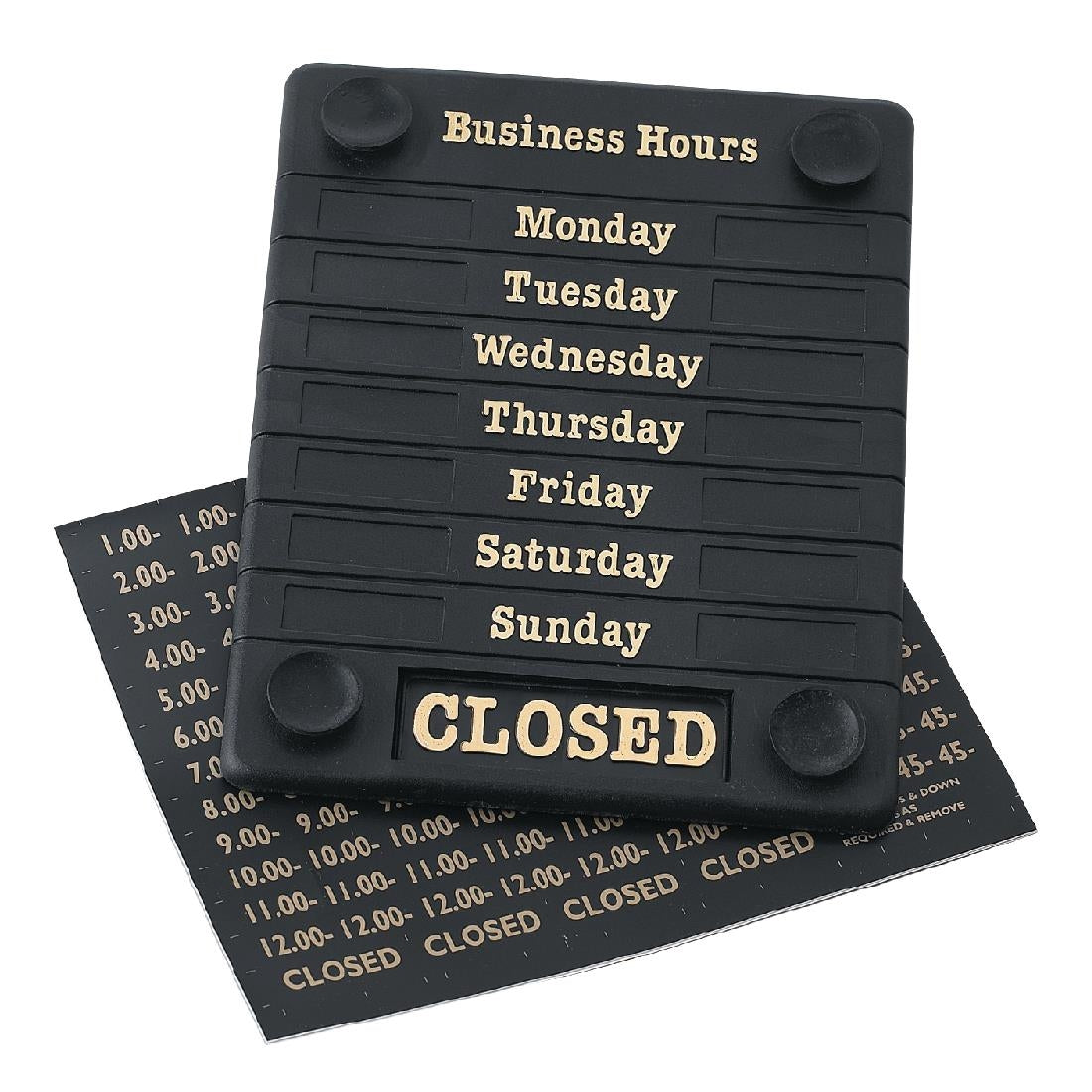 DL226 Deurbord Open Closed met openingstijden