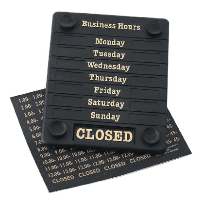 DL226 Deurbord Open Closed met openingstijden