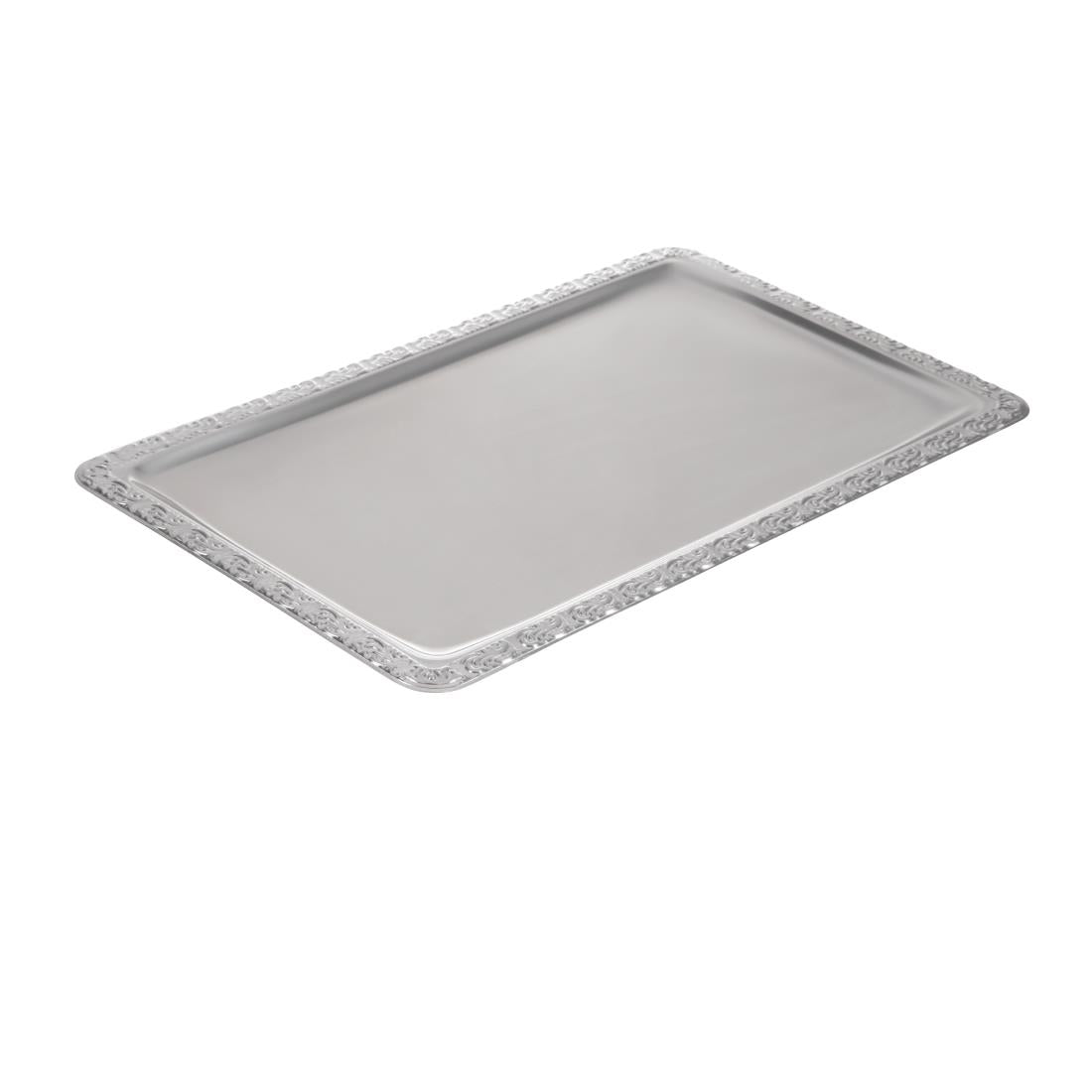 P007 APS RVS serveerschaal met versierde rand GN 1/1