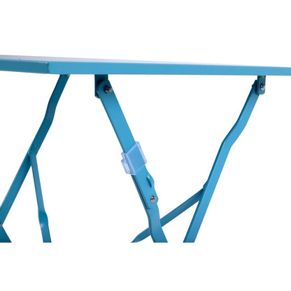 GK985 Bolero vierkante opklapbare stalen tafel turquoise 60cm