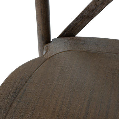 HW281 Bolero Manhattan Cross-Back Harsstoelen Donker Hout Effect (4 stuks)