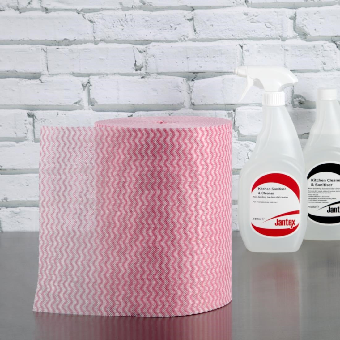 DN844 Jantex multifunctionele antibacteriële doekjes rood (200 stuks)