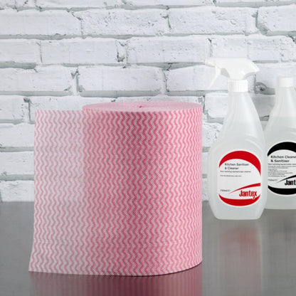 DN844 Jantex multifunctionele antibacteriële doekjes rood (200 stuks)