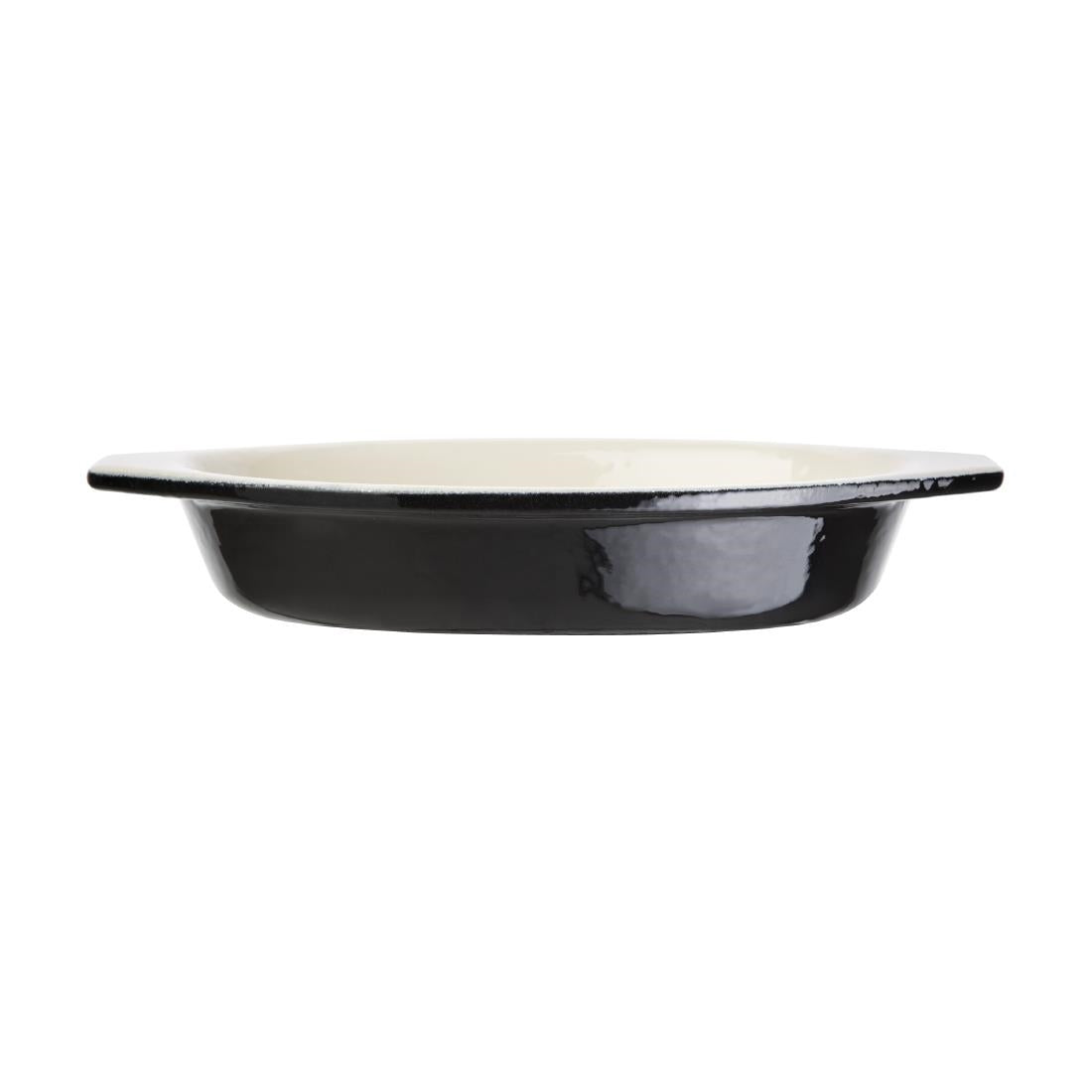 U563 Vogue ovale gratineerschaal zwart 0,65Ltr