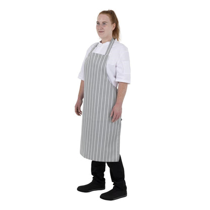 BA111 Whites Schort Grijs Wit Slagers Streep