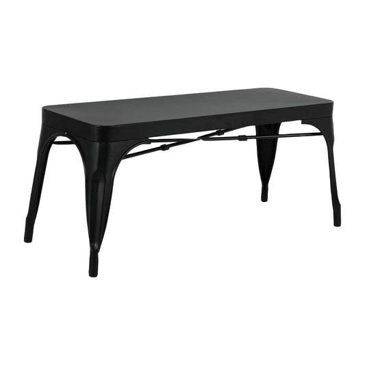JA328 Bolero Bistro Metalen Bank Zwart 1000mm (2 stuks)