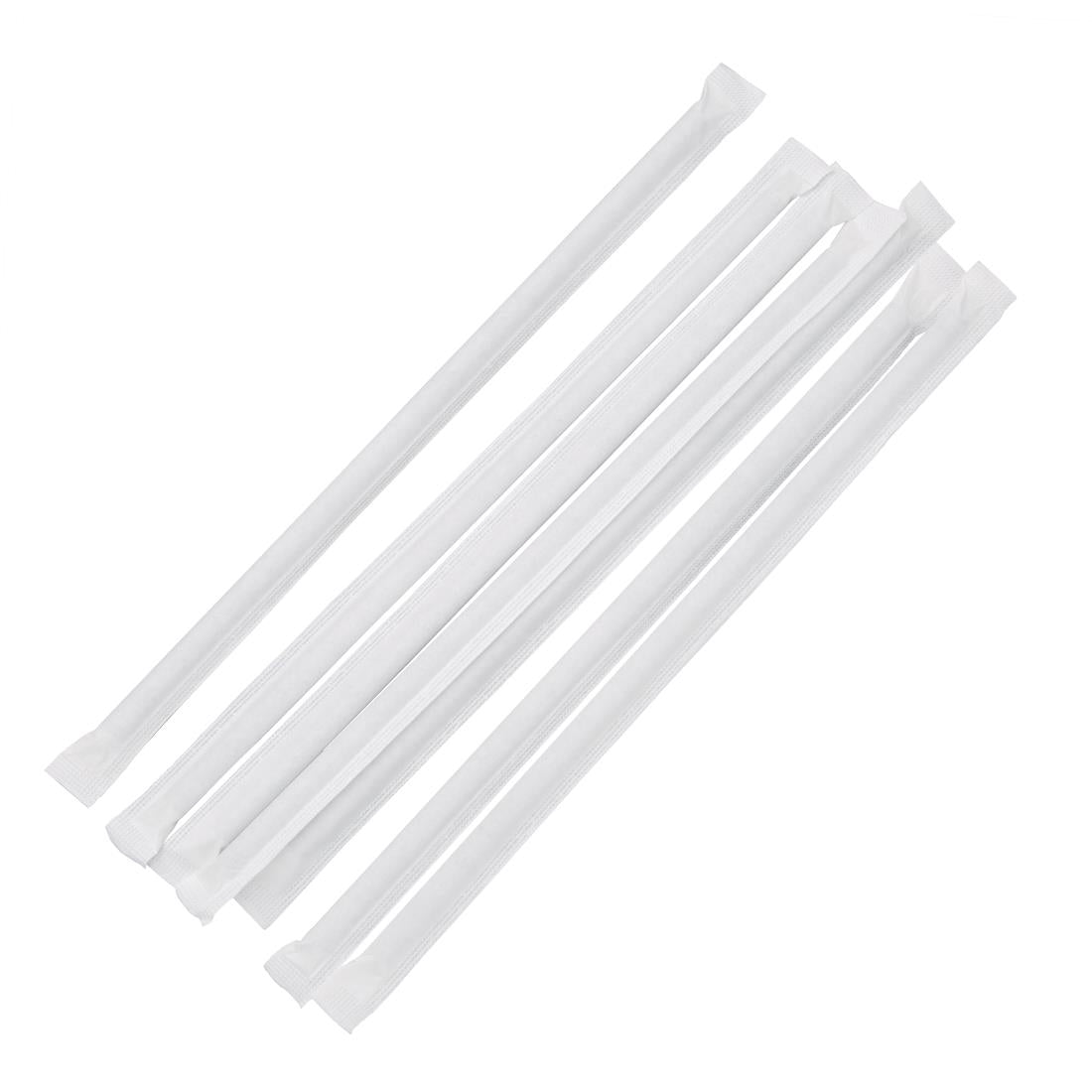 FP440 Fiesta Compostable composteerbare papieren rietjes 210mm zwart  Individueel verpakt (250 stuks)