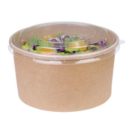 FB198 Fiesta Compostable ronde kraft saladeschaal 1Ltr (300 stuks)