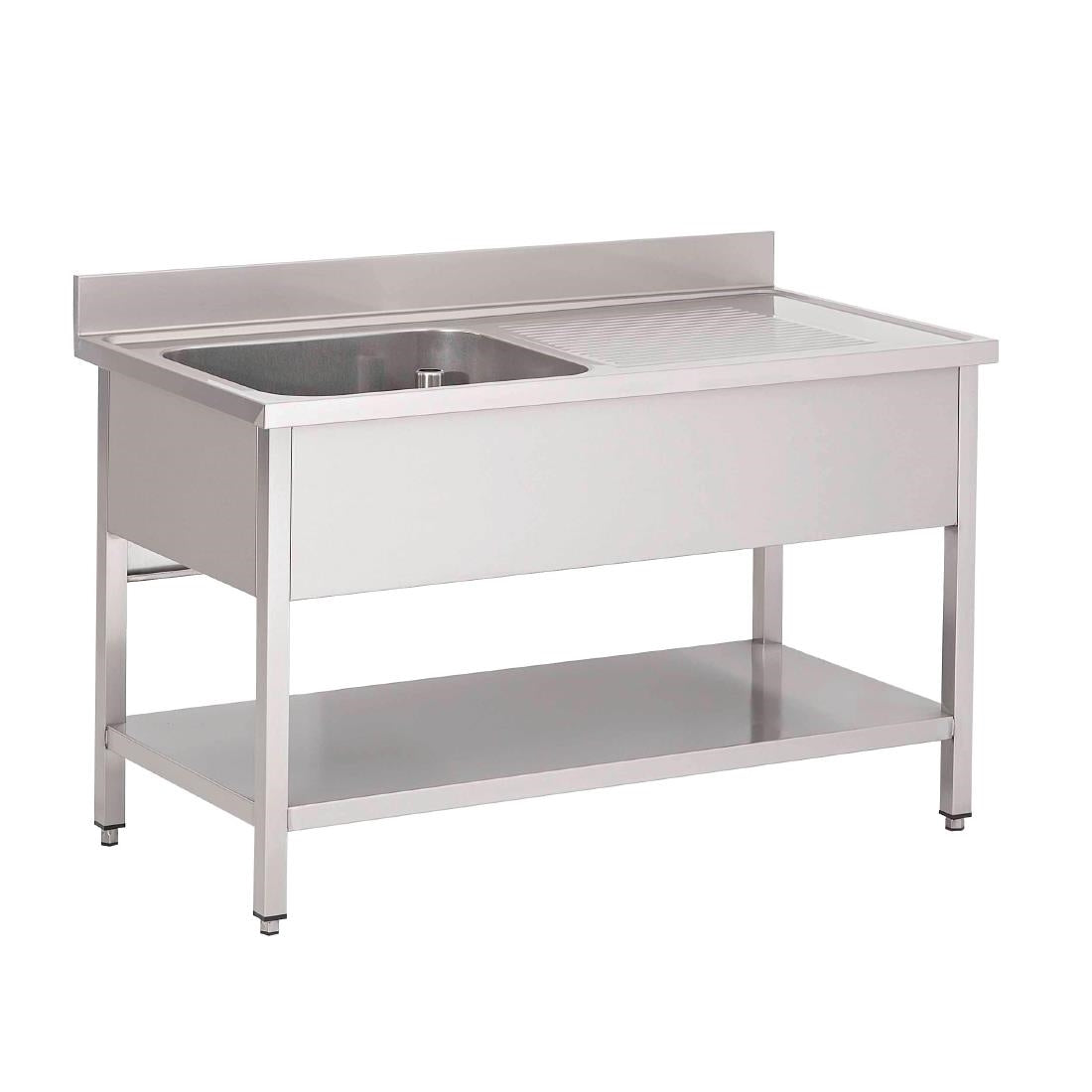 GN202 Gastro M RVS spoeltafel 1 spoelbak links 160x70x85cm