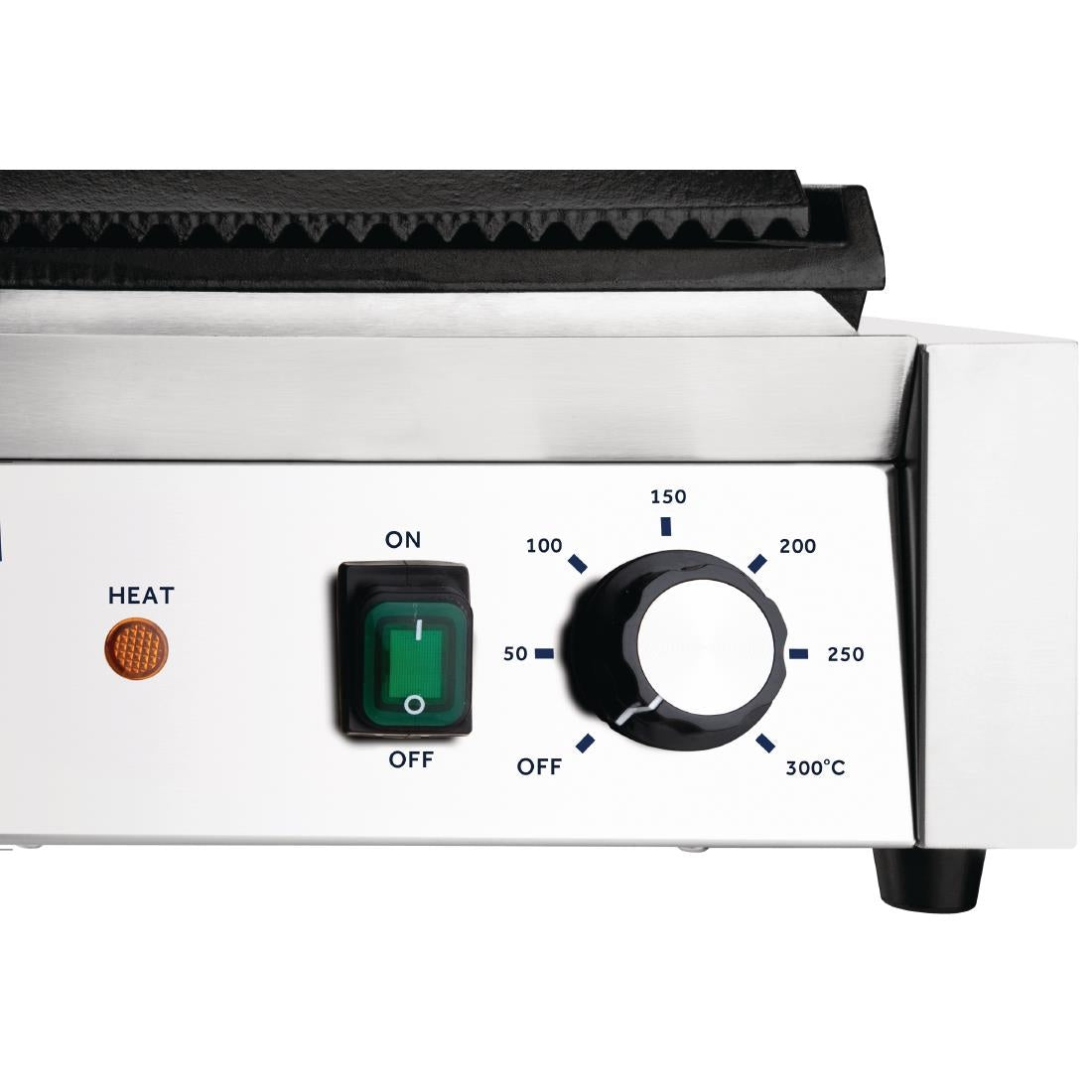 DA396 Nisbets Essentials contactgrill groef/glad 36 x 31cm 1800W