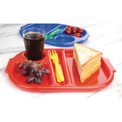 DL126 Olympia Kristallon Voedselschalen Klein Polycarbonaat Compartiment Rood 322mm