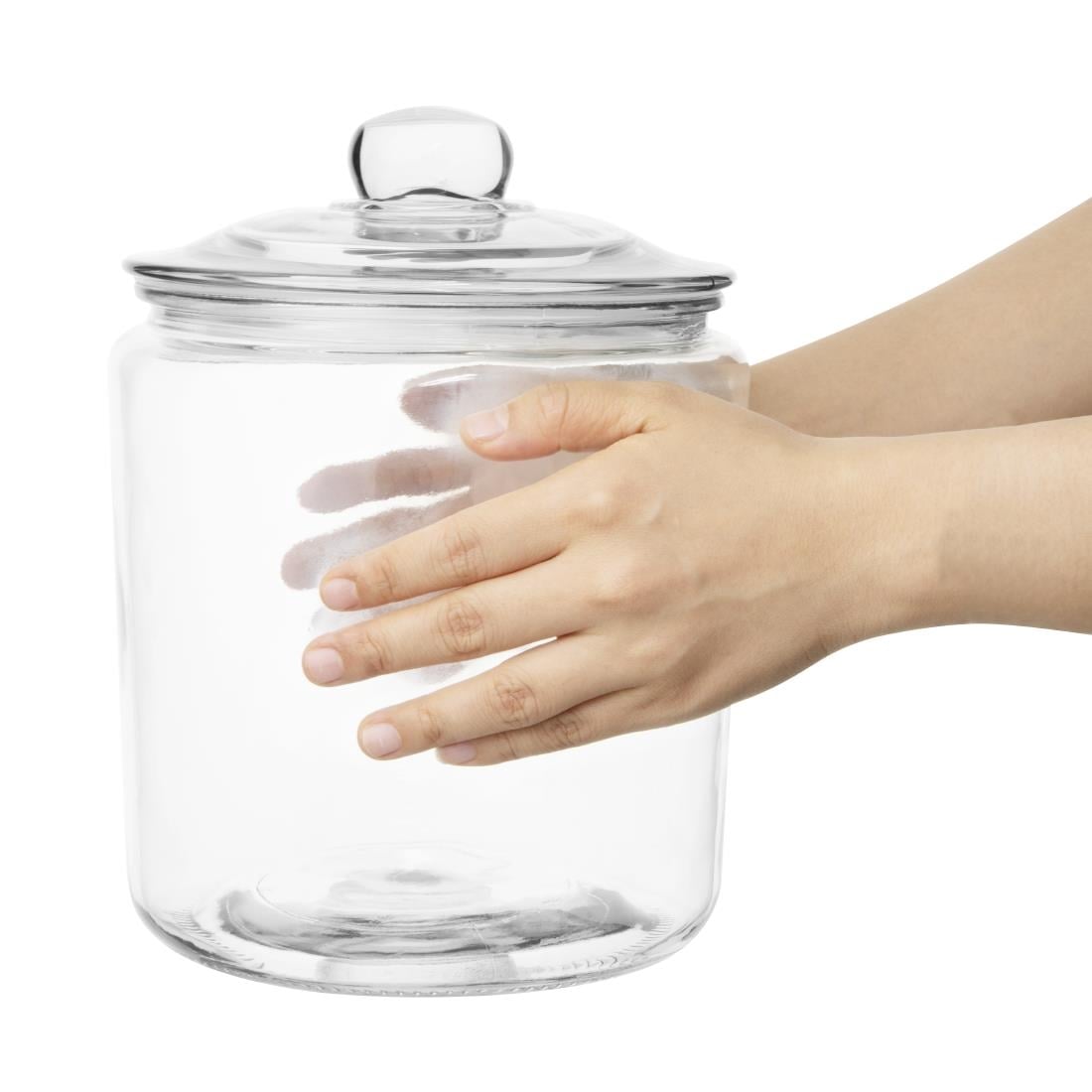 SA725 Olympia Biscotti Glazen Potten Set 6,3Ltr en 3,8Ltr