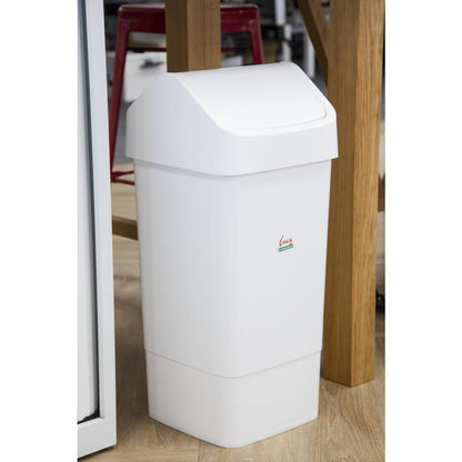 L570 SYR afvalbak met tuimeldeksel wit