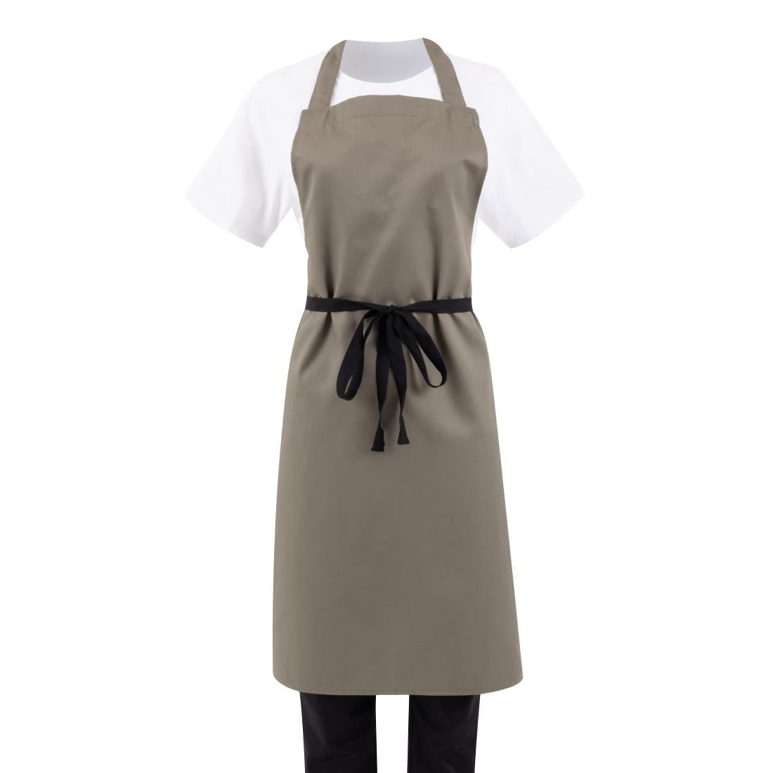 B427 Whites halterschort polyester-katoen olijfgroen