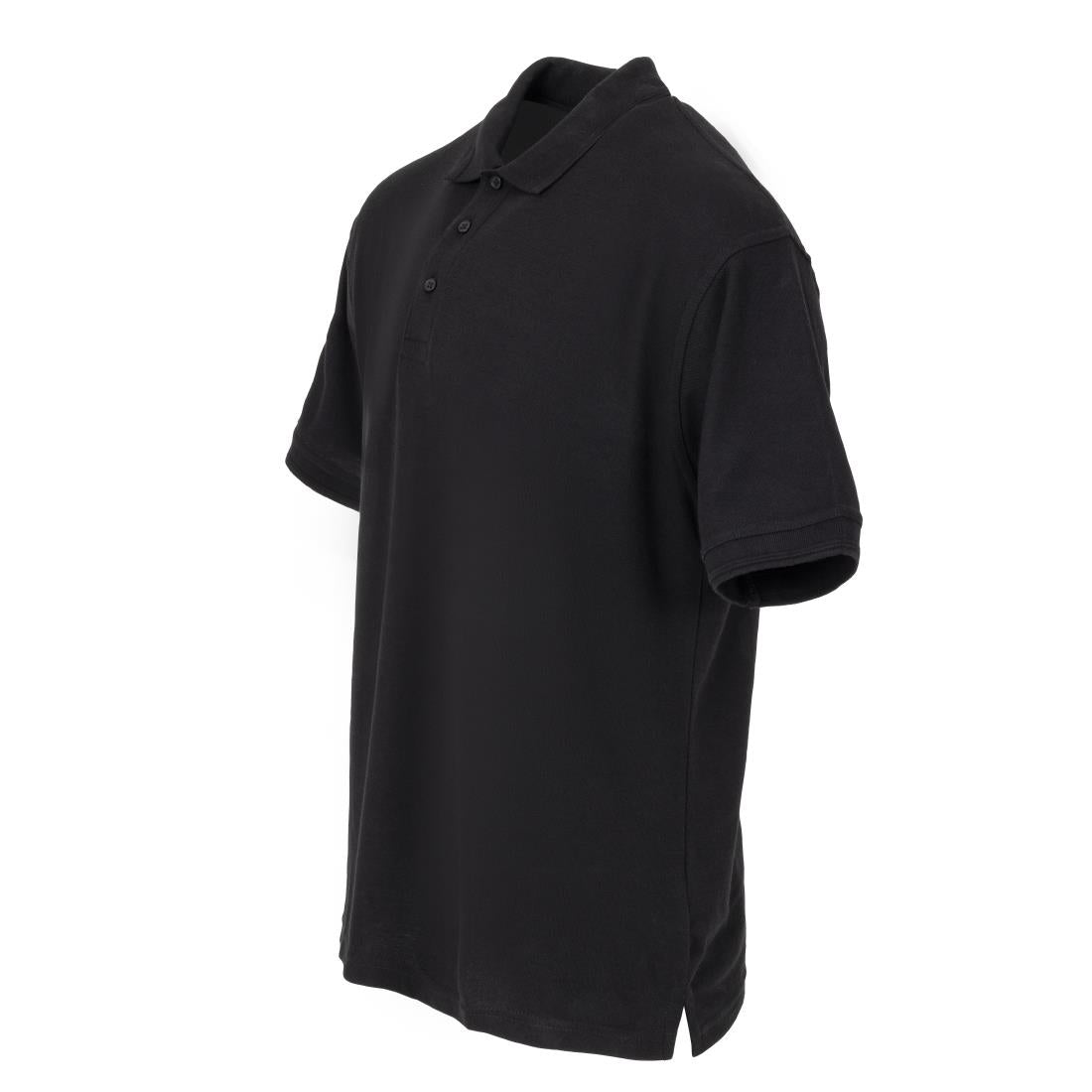 A735-M Unisex poloshirt zwart M