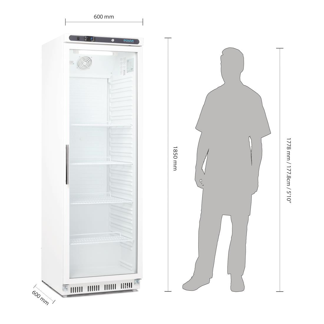CD087 Polar C-serie display koeling 400L wit