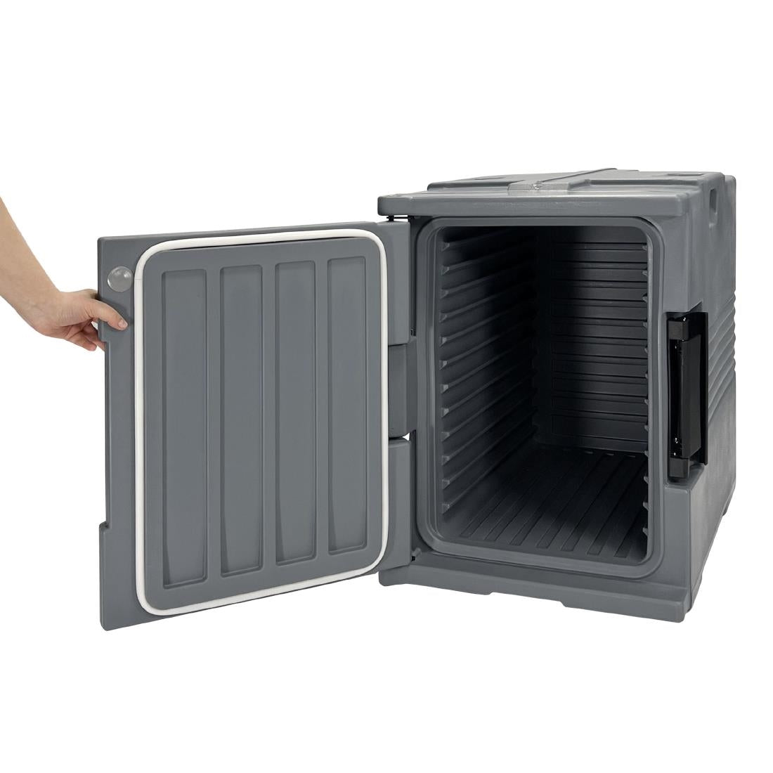 DX993 Vogue Thermo-Box 600 Voorlader Box Zwart Voor GN Bak Afmeting - 465X610x630mm