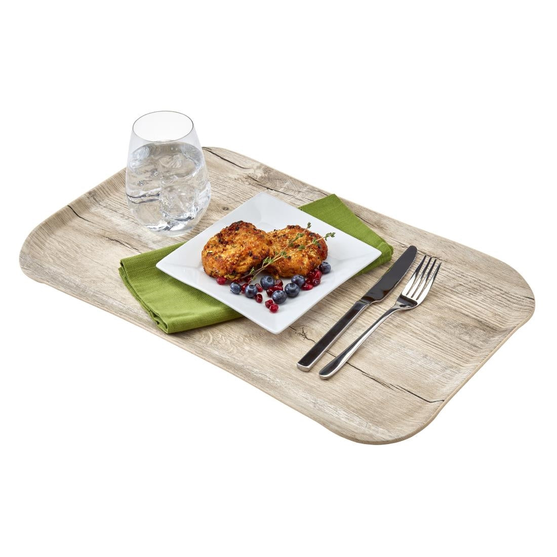 DM125 Cambro Versa dienblad 37x53cm rechthoekig rustiek decor licht eiken
