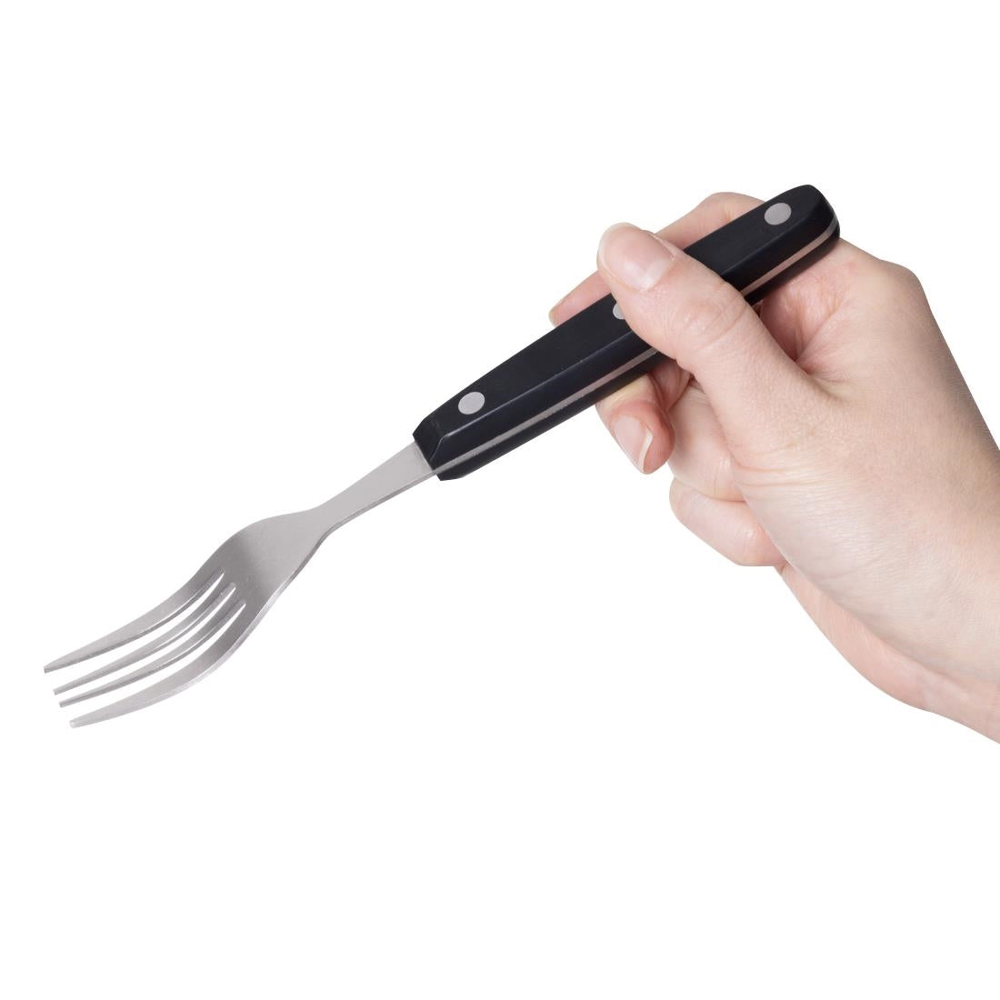 C135 Olympia steakvork zwart heft per (12 stuks)