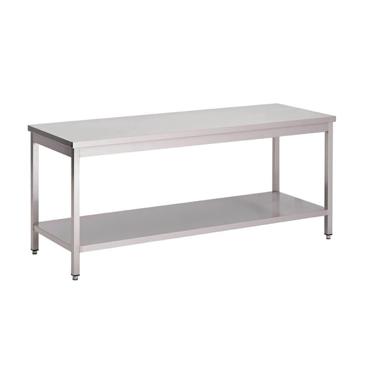 GS032 Gastro M RVS werktafel met onderblad 85x120x70cm