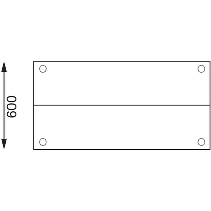 CB908 Vogue RVS werktafel met wandplanken