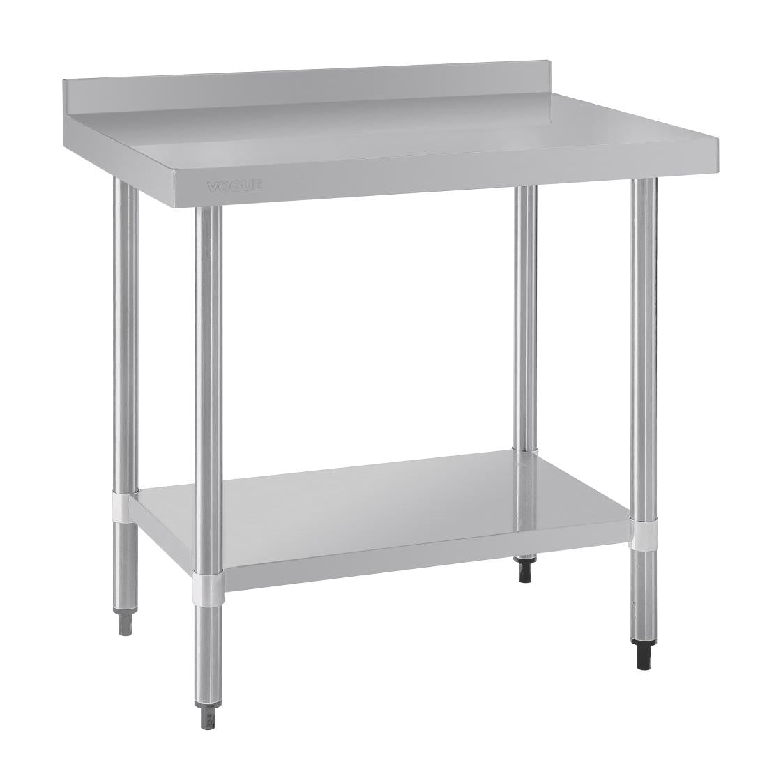 T380 Vogue RVS werktafel met achteropstand 90x90x60cm
