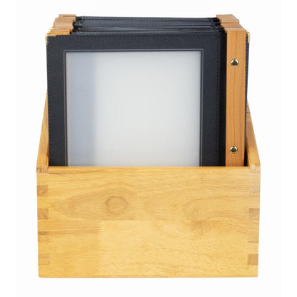 H759 Securit menumappen set met houten box A4 zwart (20 stuks)