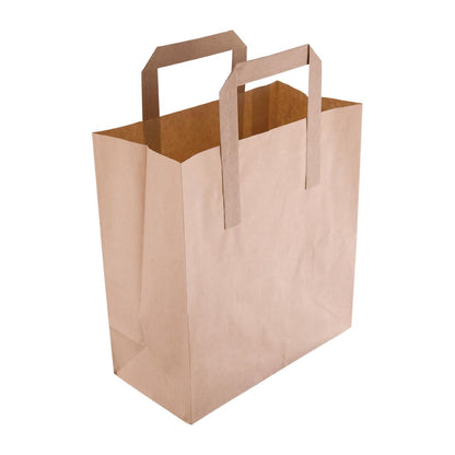 JA527 Fiesta Recycleerbare Platte Handvat Bruine Papieren Tassen Klein (250 stuks)