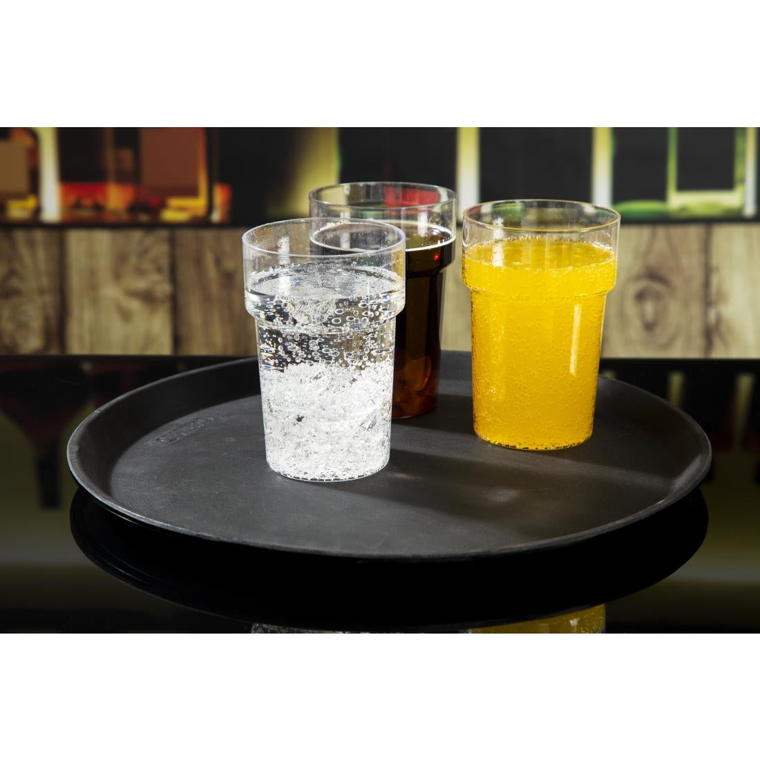 DM781 Cambro Camtread rond antislip glasvezel dienblad zwart 35,5cm