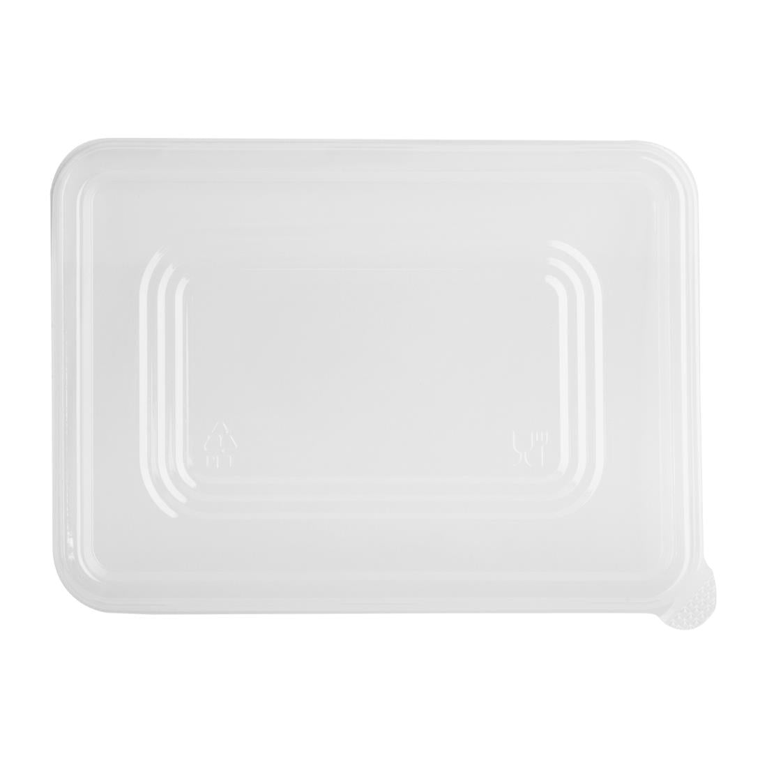 HW038 Fiesta Recycleerbare Deksels Voor Bagasse-Containers (100 stuks)