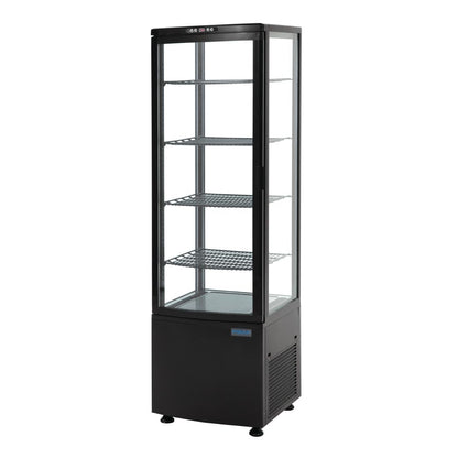 CX573 Polar C-Serie Energiezuinige Koelkast met Gebogen Deur Zwart 235Ltr