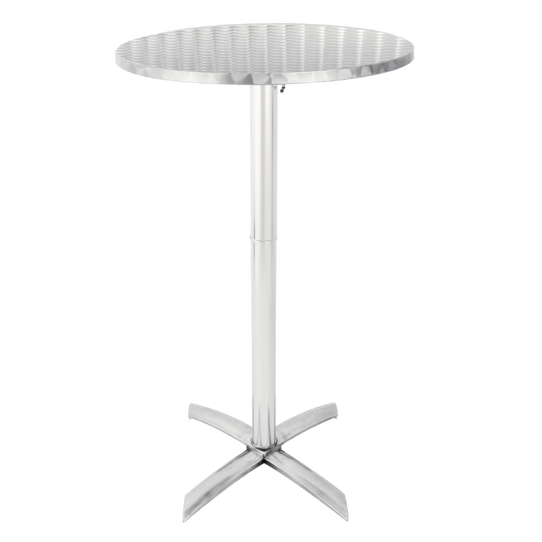 GR396 Bolero ronde statafel met kantelbaar RVS blad