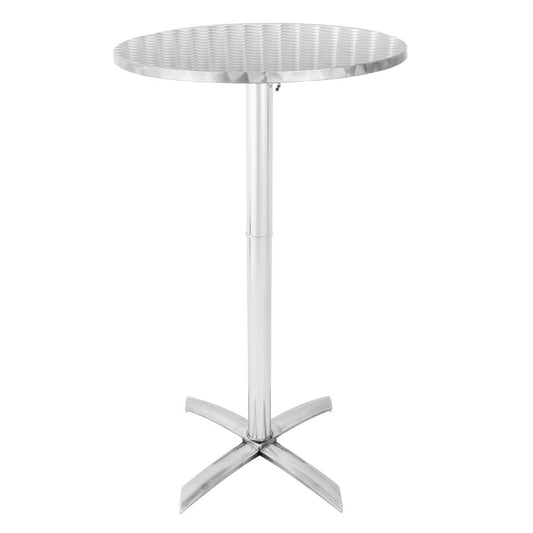 GR396 Bolero ronde statafel met kantelbaar RVS blad